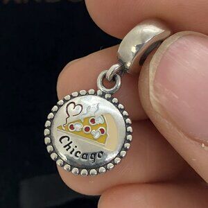 ✨🔥Pandora Chicago Pizza Slice charm S925 Sterling Silver